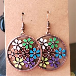 Boho Floral Drop Earrings
